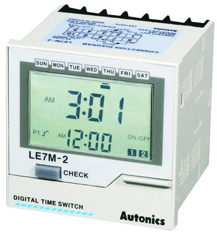 AUTONICS  LE7M-2  WEEKLY/YEARLY TIMER, 4-DIGIT